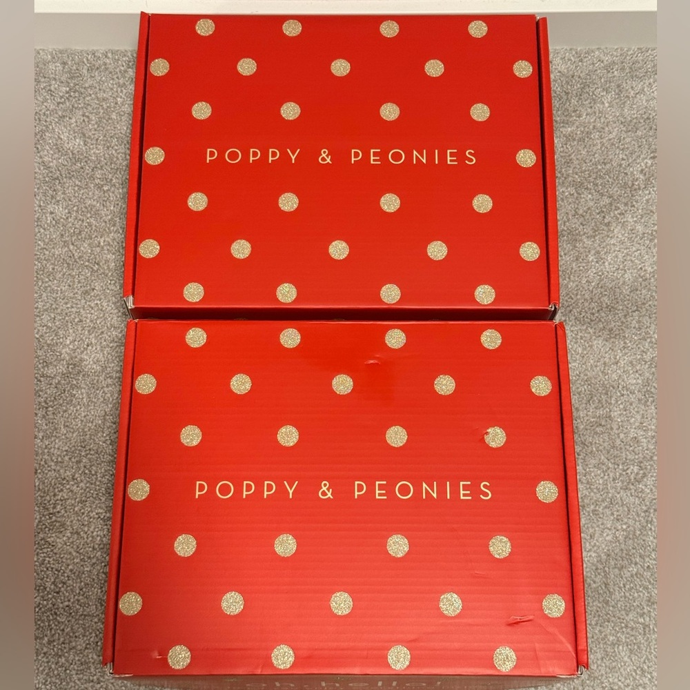 EMPTY HOLIDAY BOX poppy & peonies